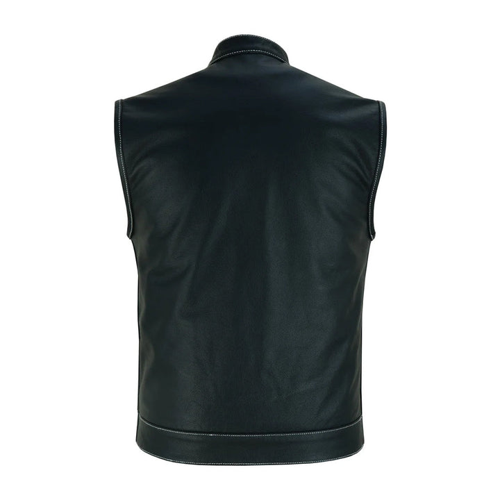 Men’s Street Style Leather Vest