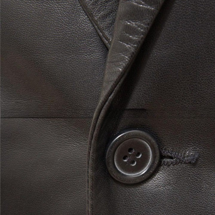 Mens Black Leather Jacket Stand Collar Biker Leather Jacket Genuine Leather Motorcycle Jacket Classic Zip Up Leather Coat Gift for Him