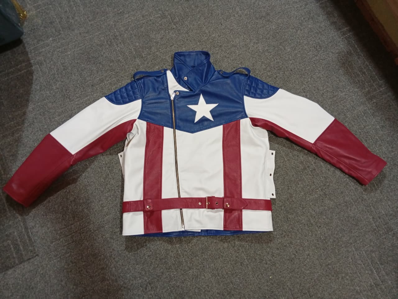 Multi Colored Biker Jacket