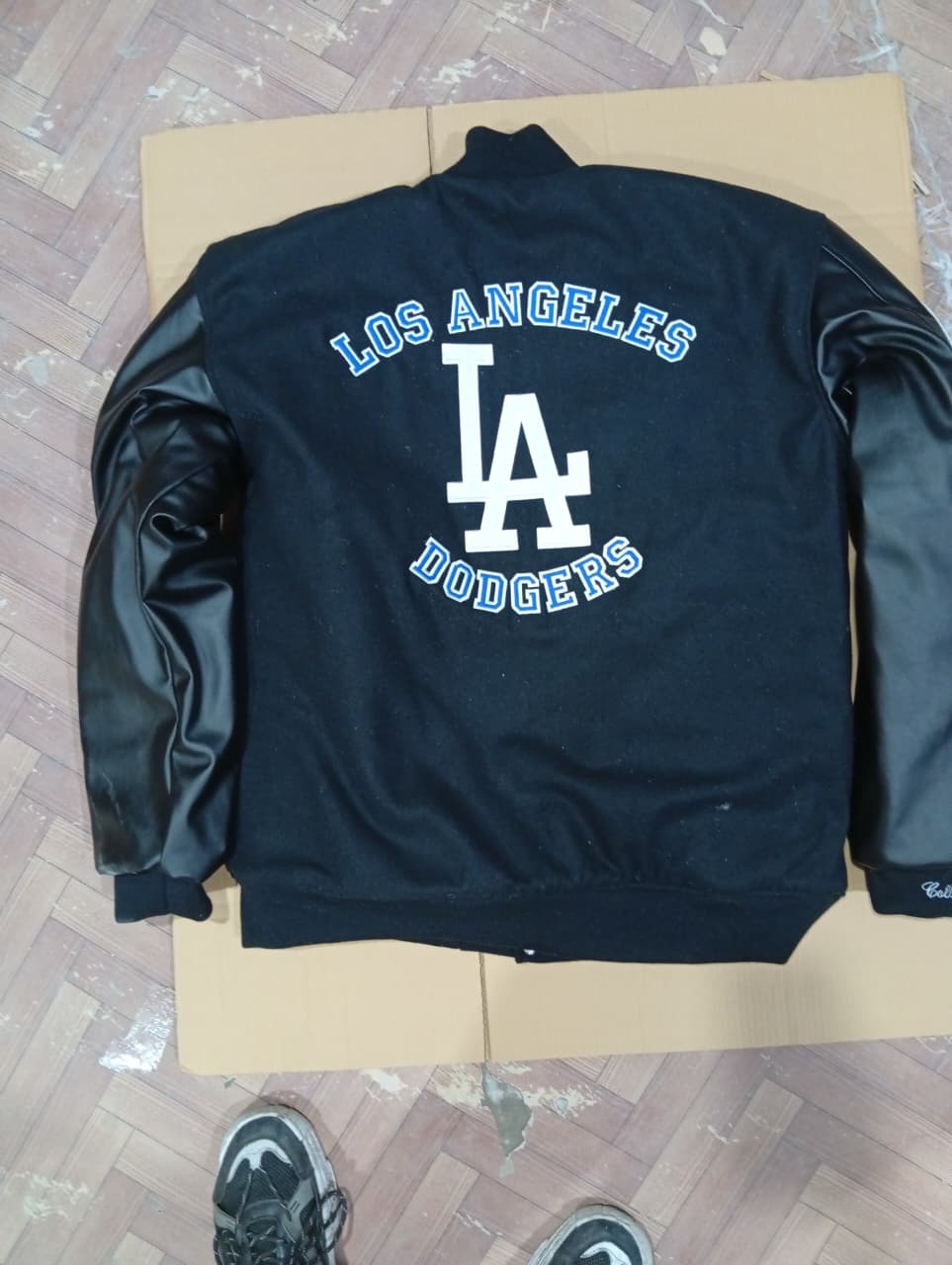 LA Dodgers Black Vintage Varsity Jacket