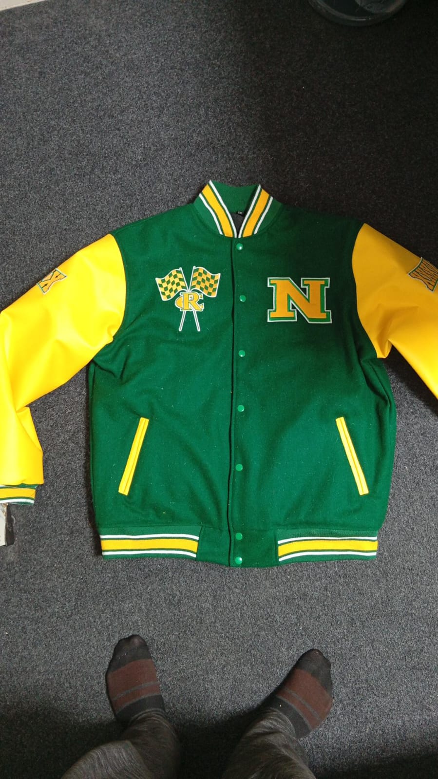 Norfolk State University Green and Gold Varsity Jacket