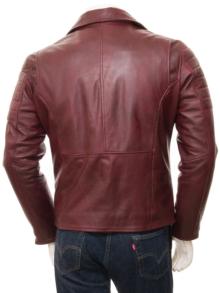 Red Fashion Men Biker Leather Jacket