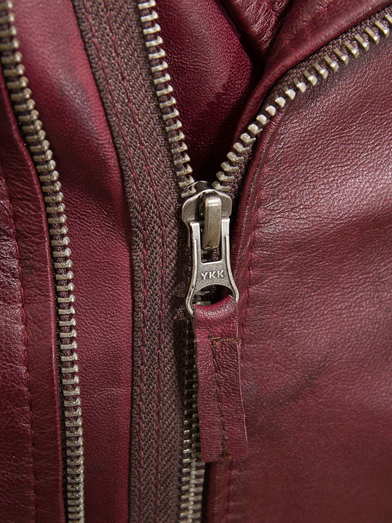 Red Fashion Men Biker Leather Jacket