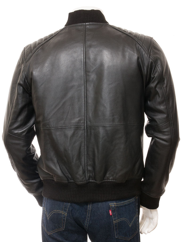 Black Fashion Men Biker Leather Jacket
