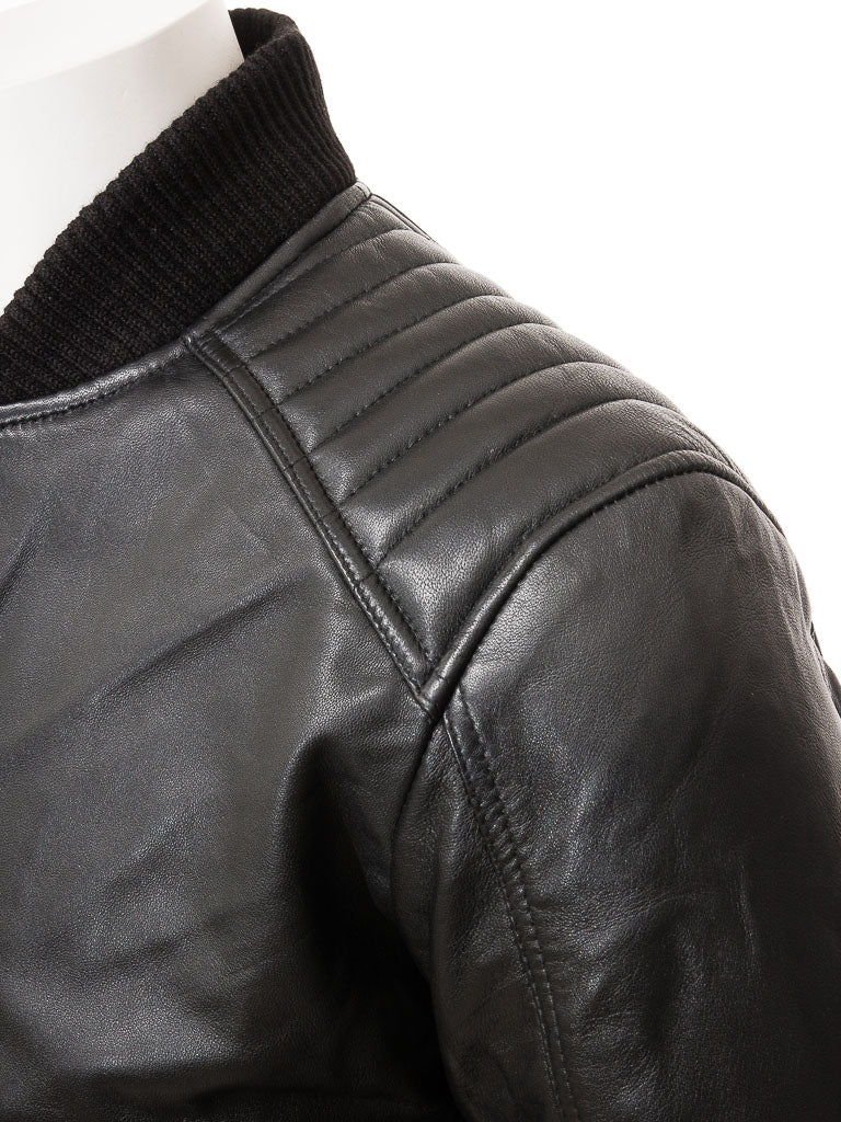 Black Fashion Men Biker Leather Jacket