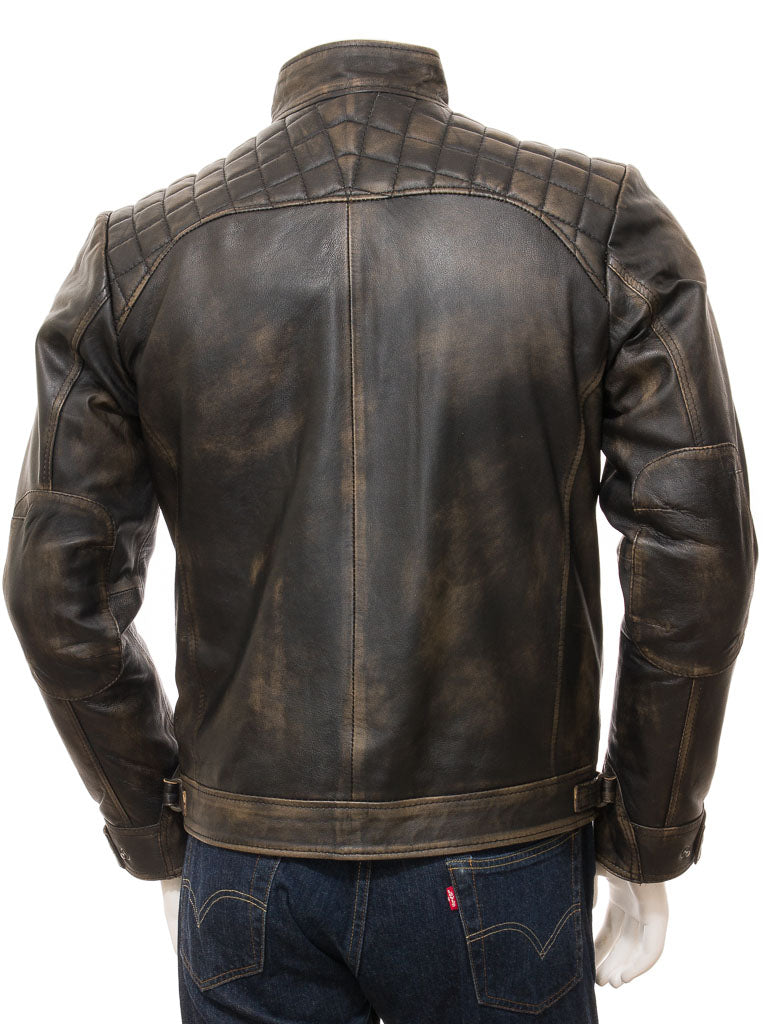 Black Fashion Men Biker Leather Jacket