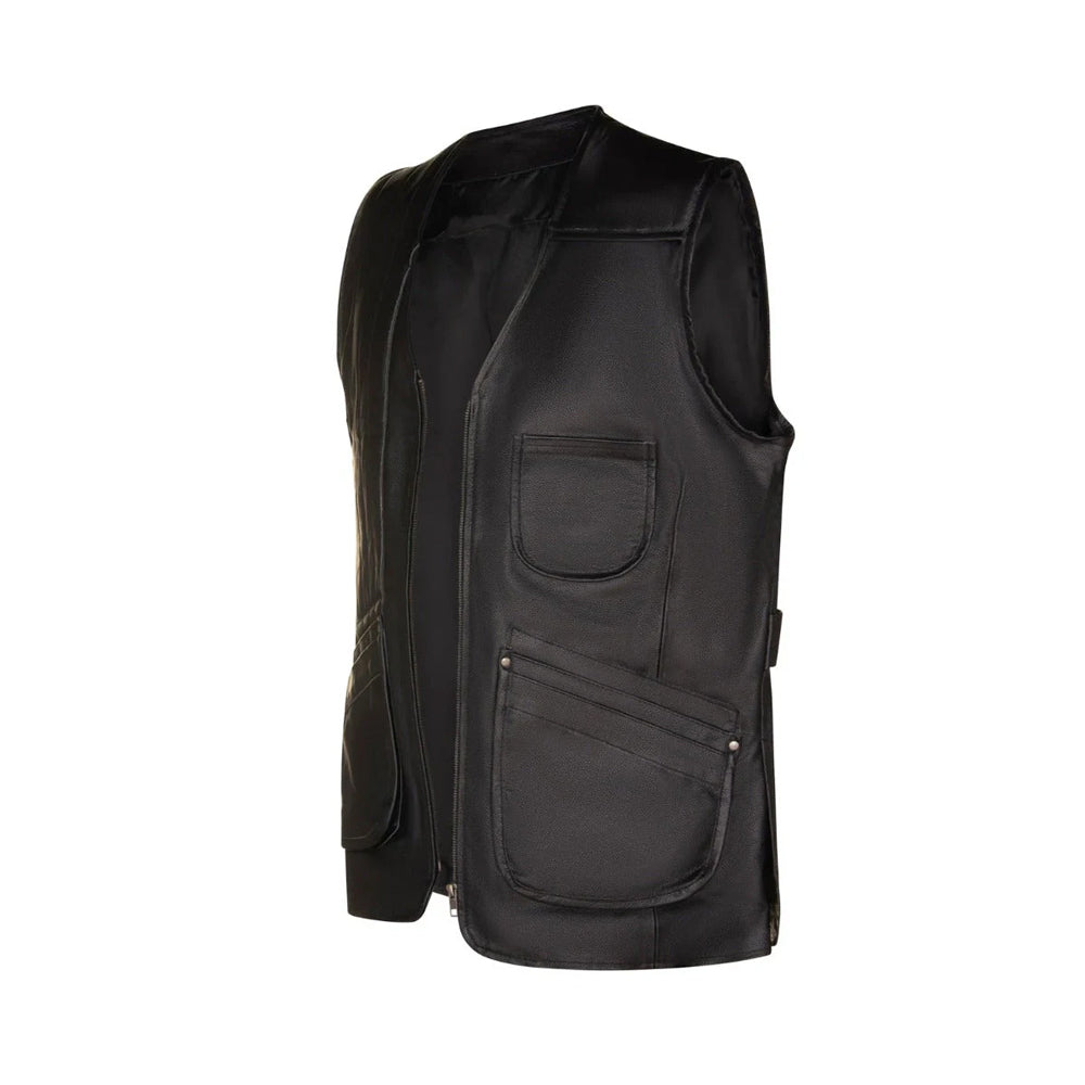 Men’s Black CowHide Leather Vest