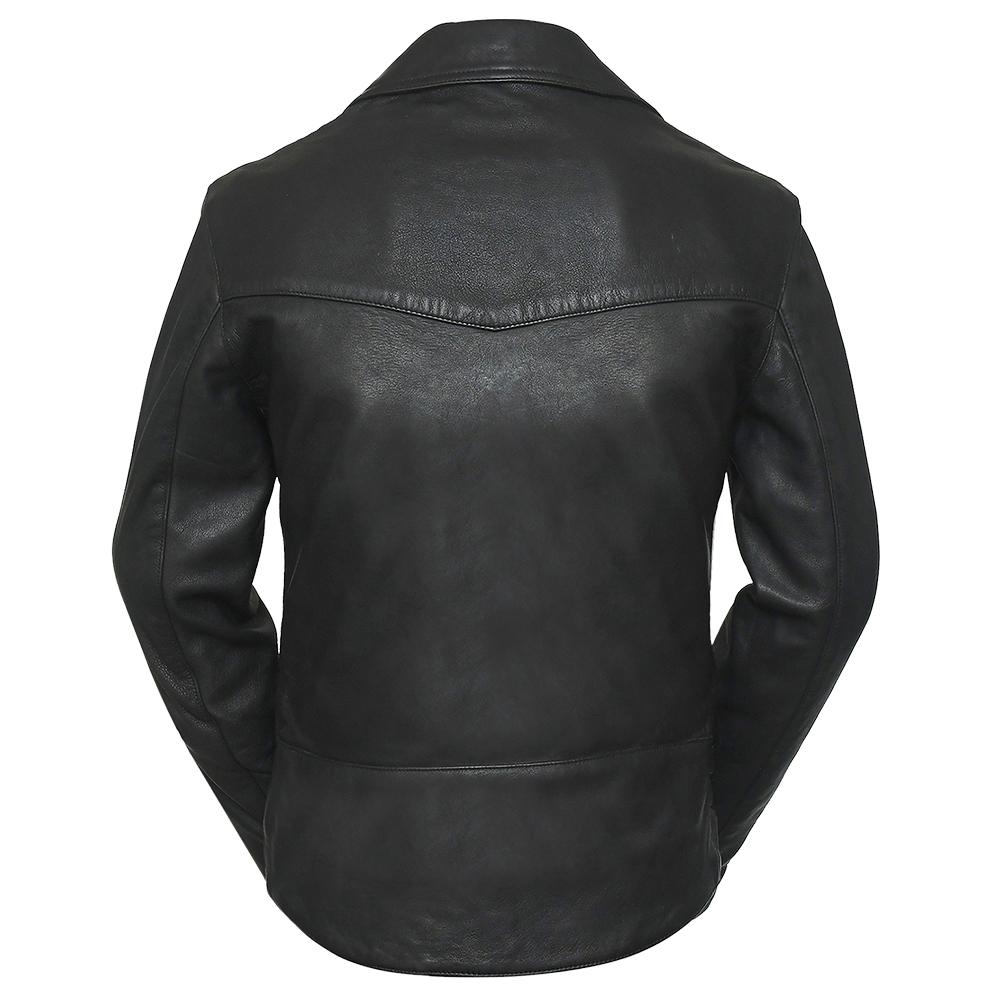 Easy Rider Black Leather Jacket for Men - Genuine Slim Fit