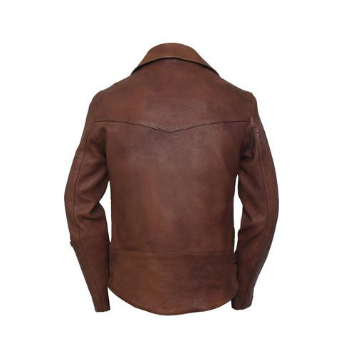 Easy Rider Brown Leather Jacket for Men - Genuine Slim Fit