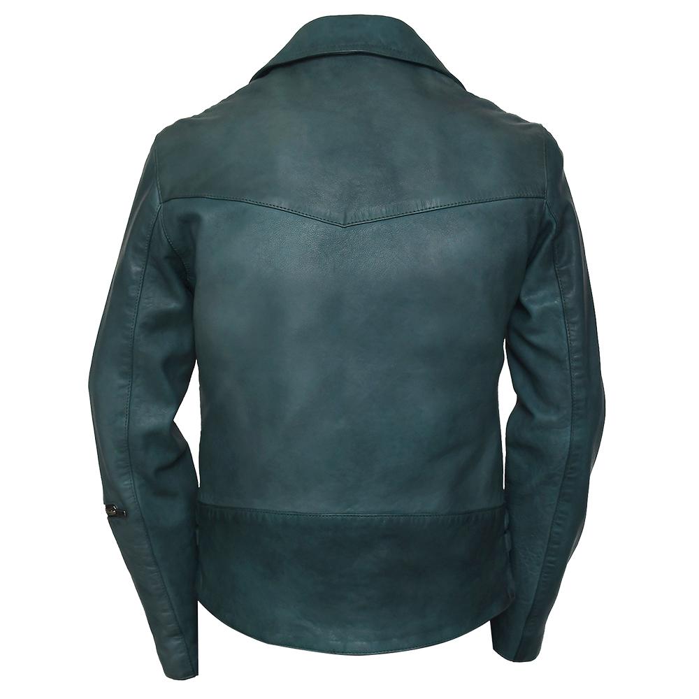 EASY RIDER TURQUOISE Leather Jacket for Men - Genuine Slim Fit