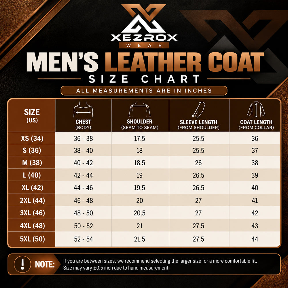 4 Button Brown Leather Coat