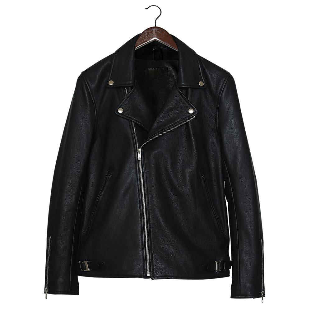 Premium Stylish Biker Black Fashion Leather Jacket for Men - Genuine Slim Fit