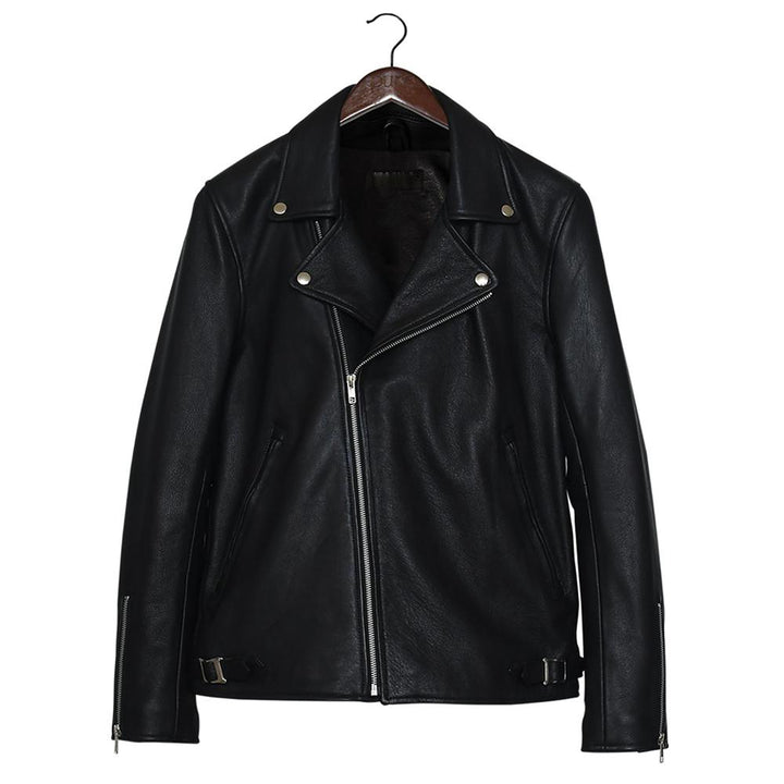 Premium Stylish Biker Black Fashion Leather Jacket for Men - Genuine Slim Fit