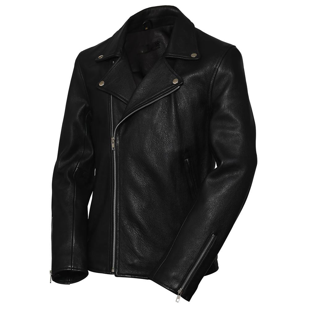 Premium Stylish Biker Black Fashion Leather Jacket for Men - Genuine Slim Fit