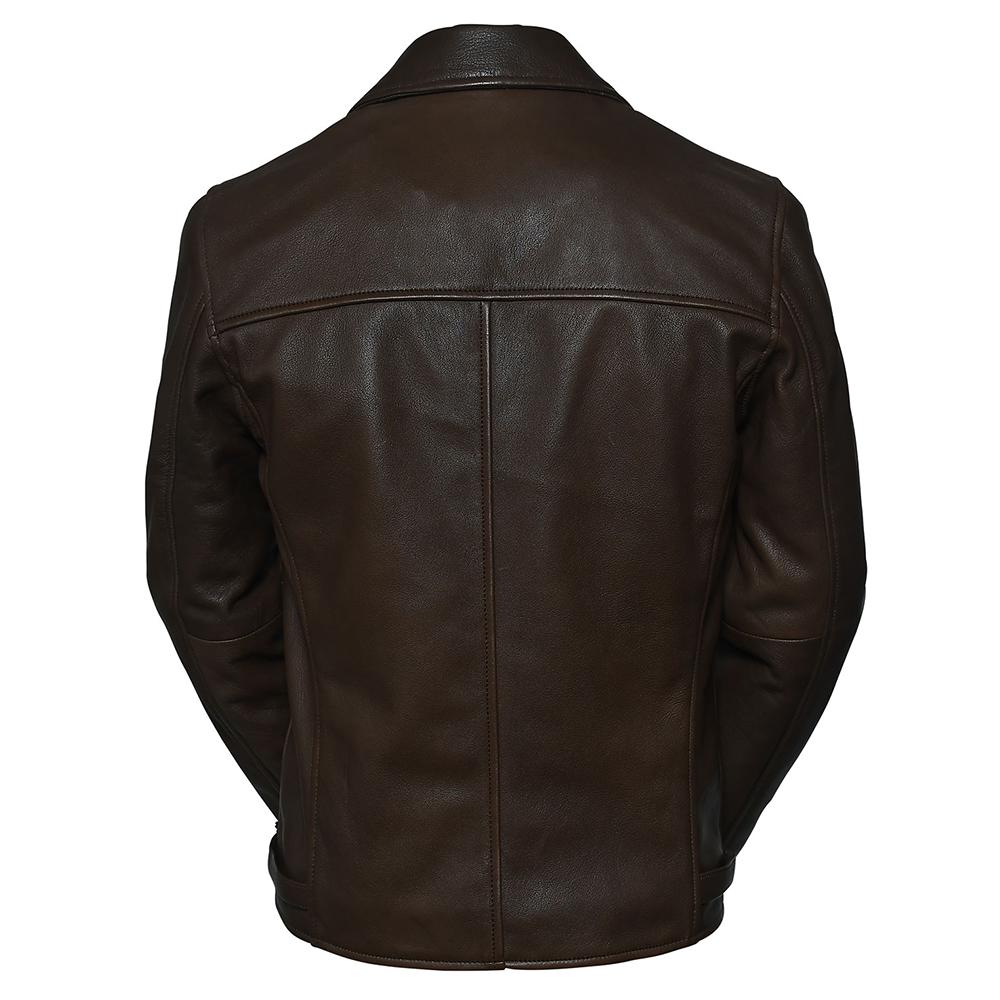 Premium Stylish Biker Brown Fashion Leather Jacket for Men - Genuine Slim Fit