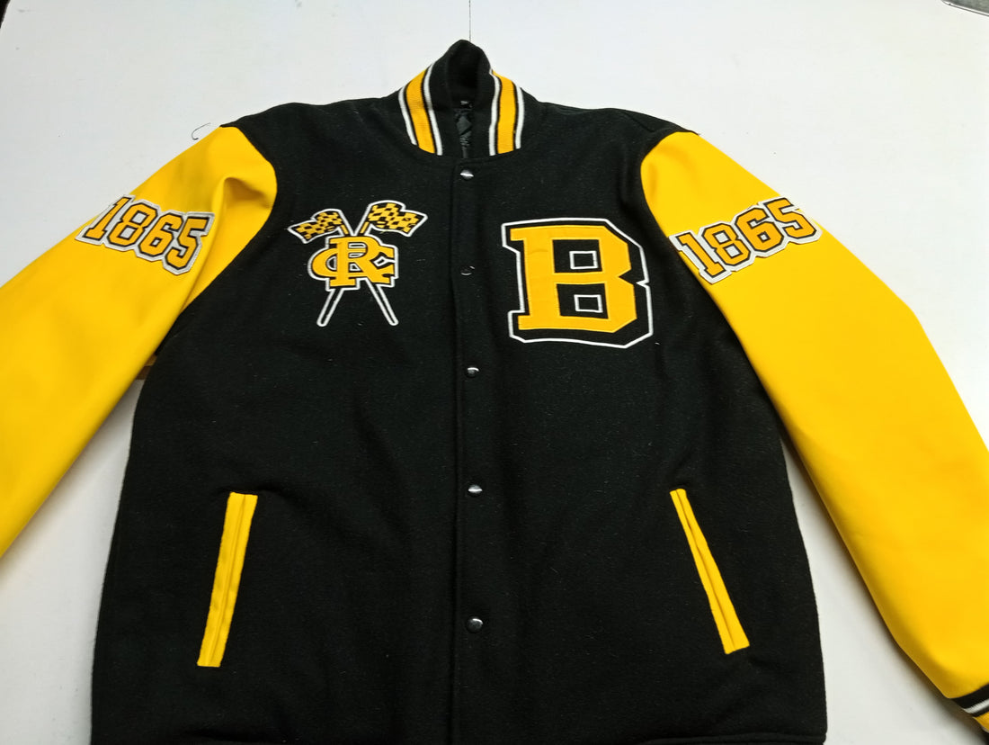 Bowie State University Black and Gold Varsity Jacket