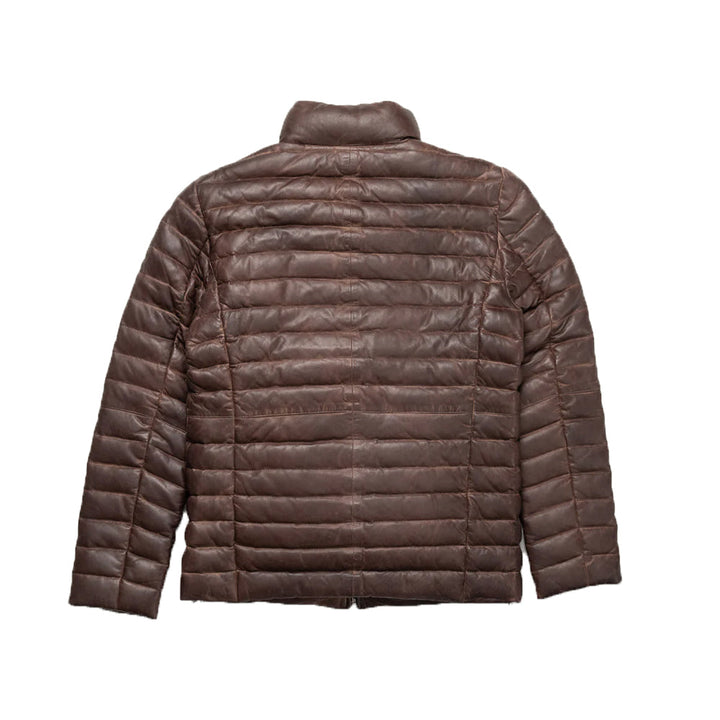 Classic Brown A2 Leather Down Jacket