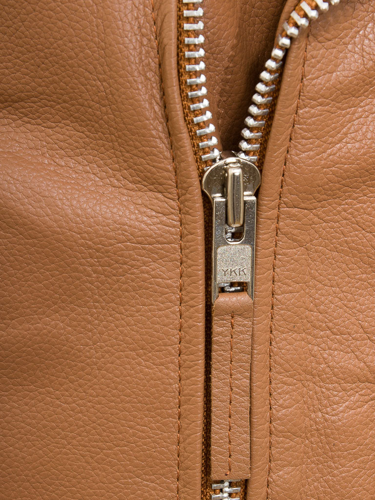 Brown Fashion Men Biker Leather Jacket