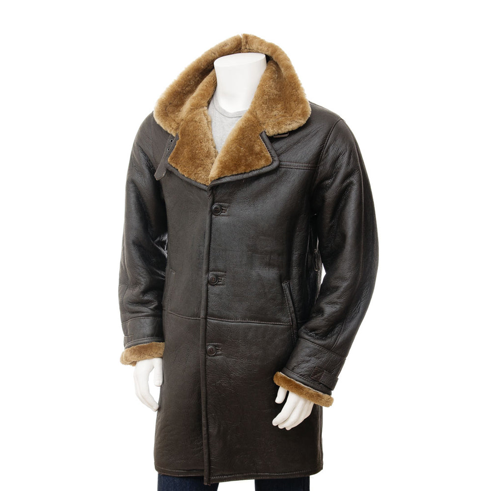 Premium Men Classic Fashion Leather Black Coat