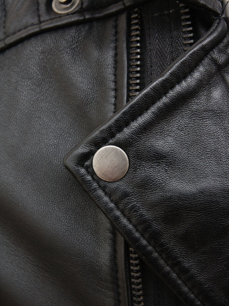 Black Fashion Men Biker Leather Jacket