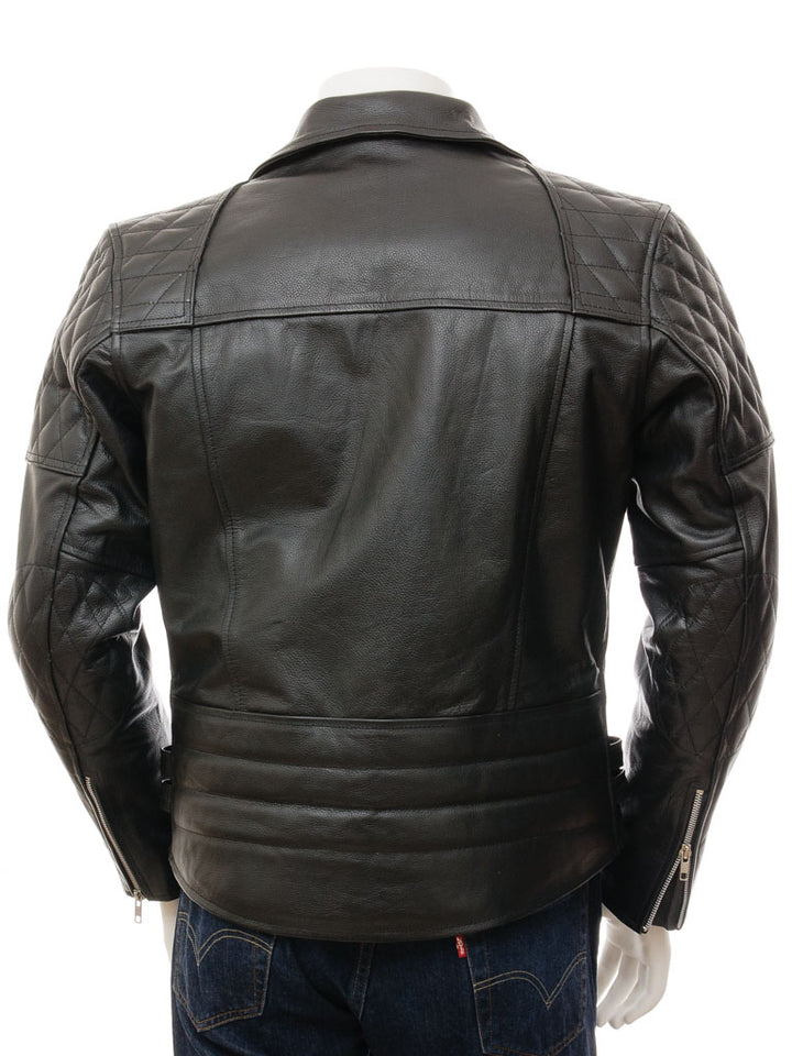 Black Fashion Men Biker Leather Jacket