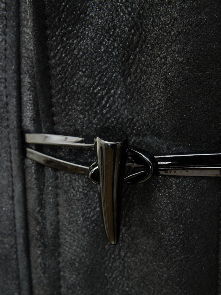 Premium Men Classic Fashion Leather Black Coat