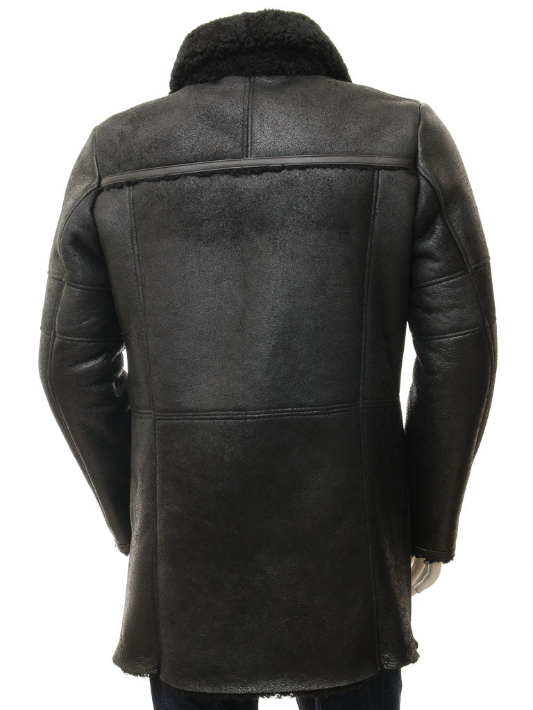 Premium Men Classic Fashion Leather Black Coat