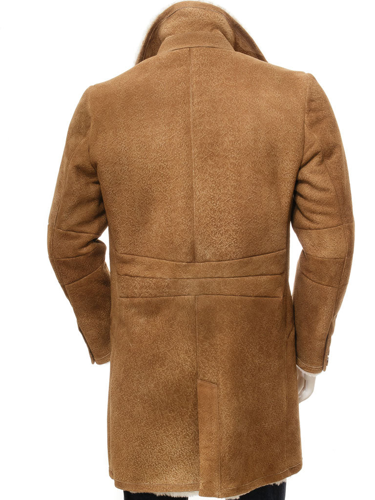 Premium Men Classic Fashion Leather Brown Coat