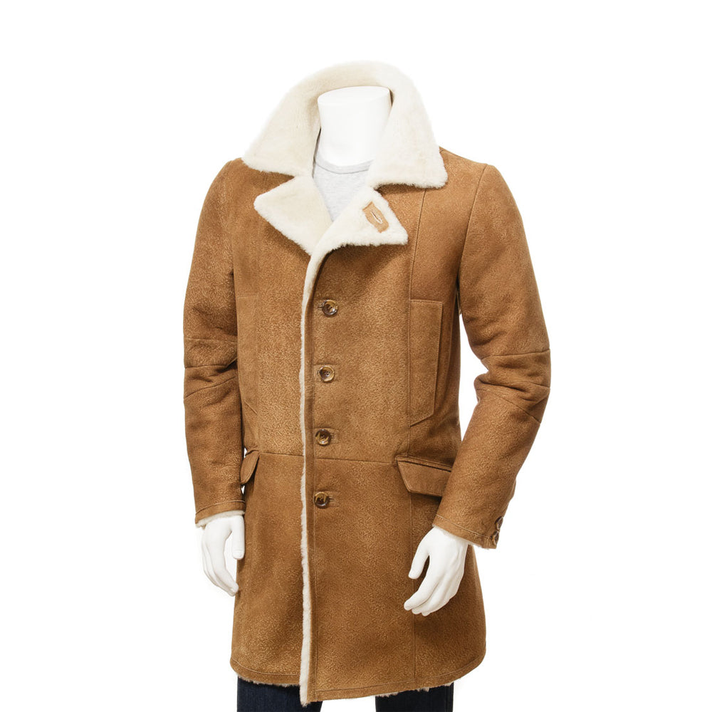 Premium Men Classic Fashion Leather Brown Coat