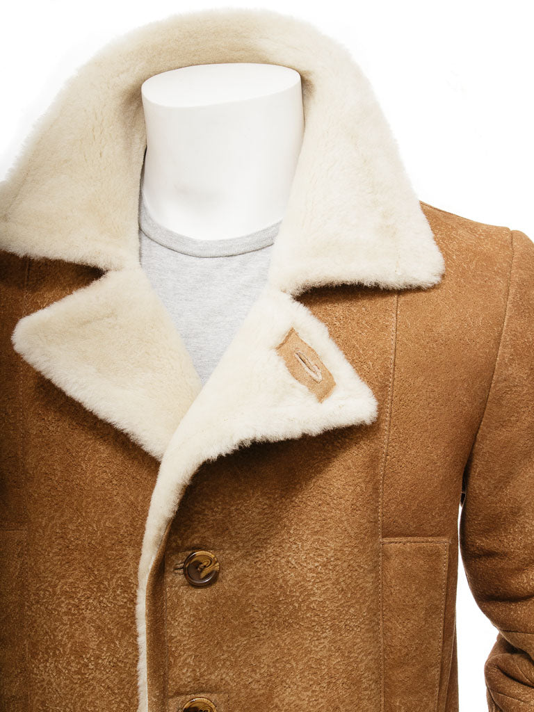 Premium Men Classic Fashion Leather Brown Coat