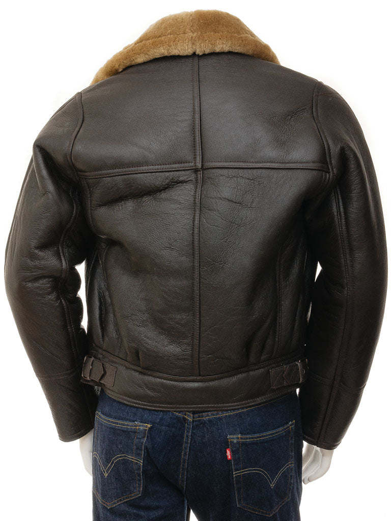 Premium Men Classic Fashion Leather Jacket with Fur Collar