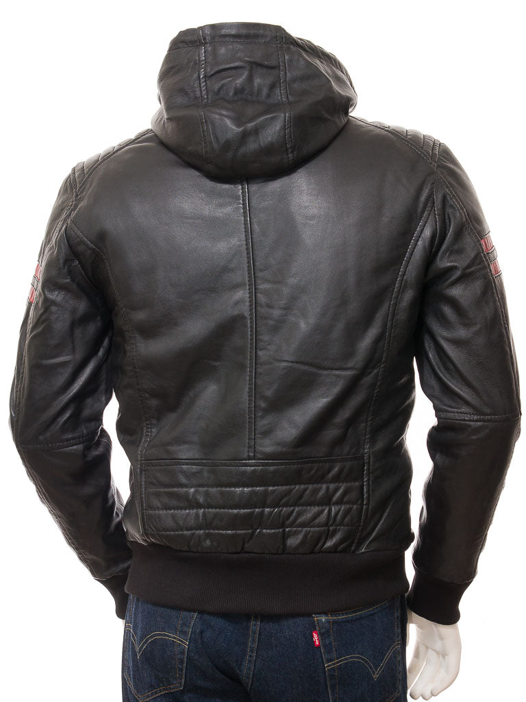 Black Fashion Men Biker Leather Jacket