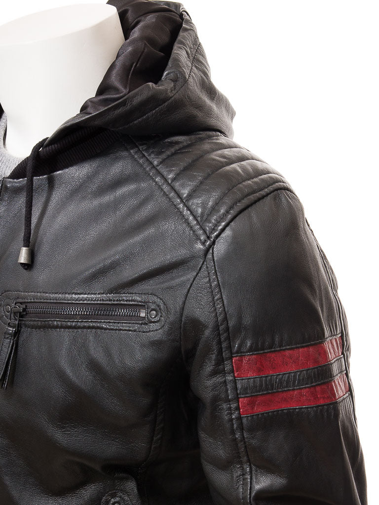 Black Fashion Men Biker Leather Jacket