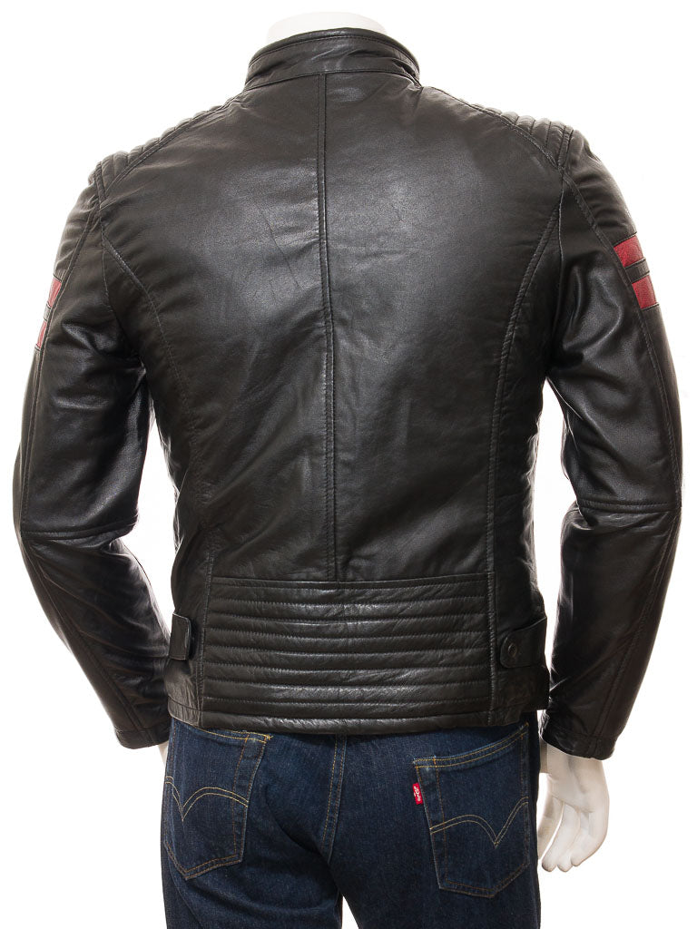 Black Fashion Men Biker Leather Jacket