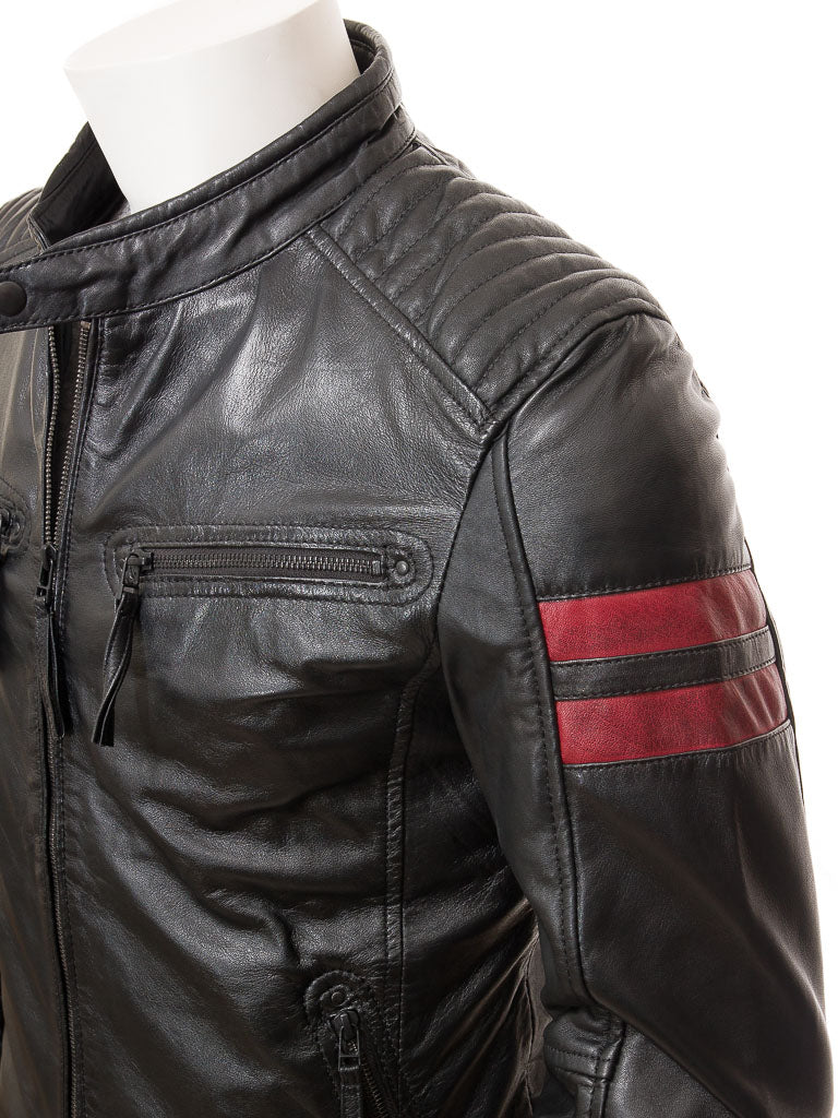 Black Fashion Men Biker Leather Jacket