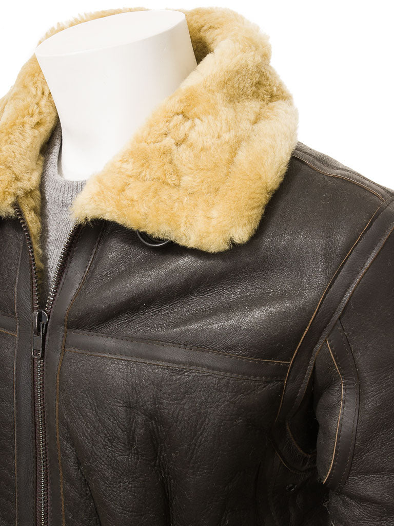 Premium Men Classic Fashion Leather Jacket with Fur Collar