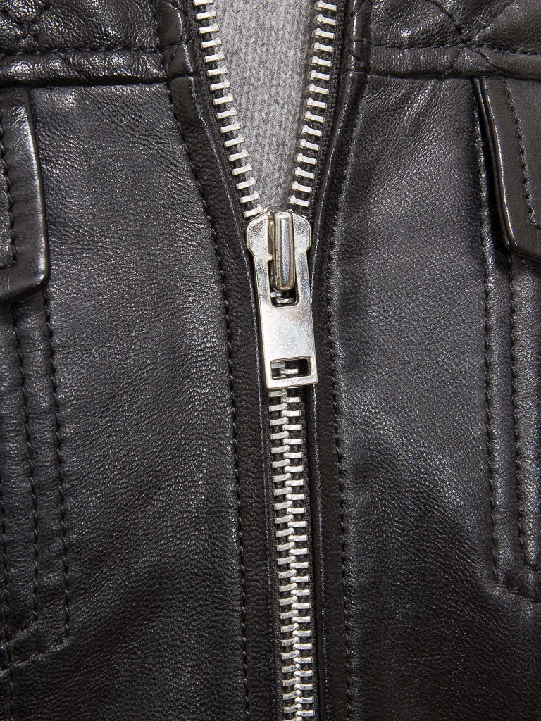 Black Fashion Men Biker Leather Jacket