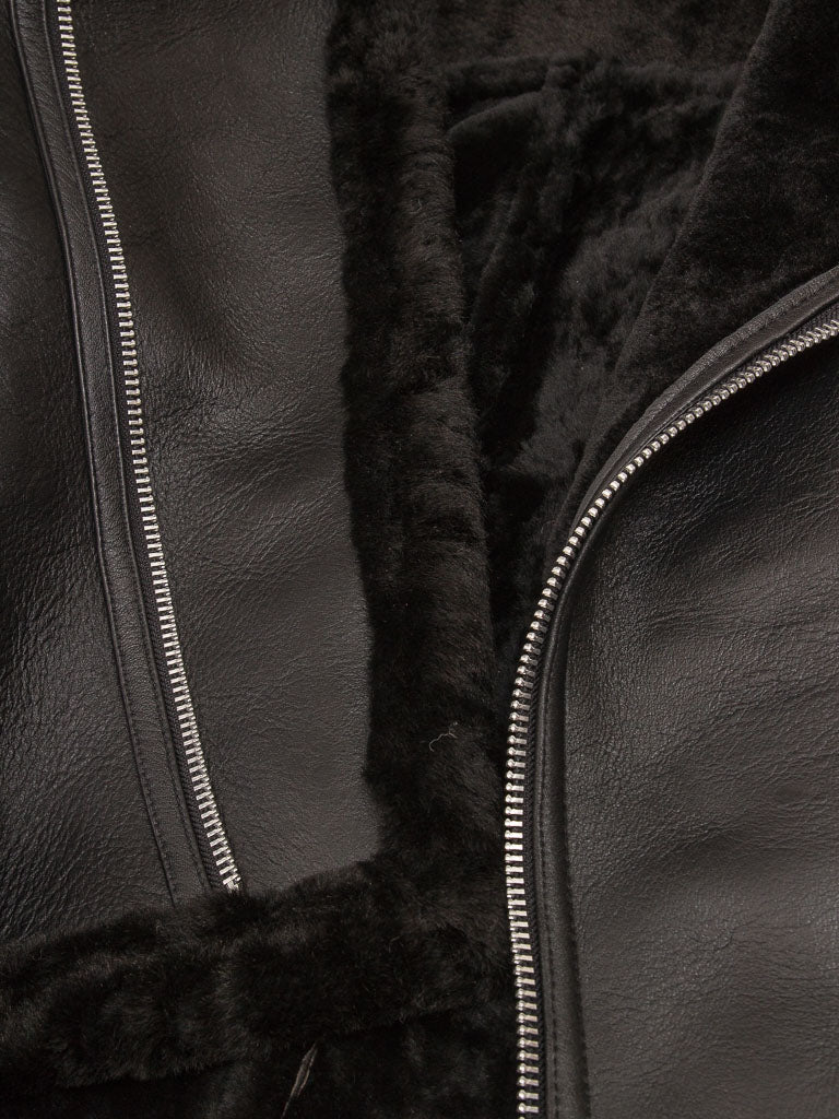 Premium Men Classic Fashion Leather Jacket with Fur Collar