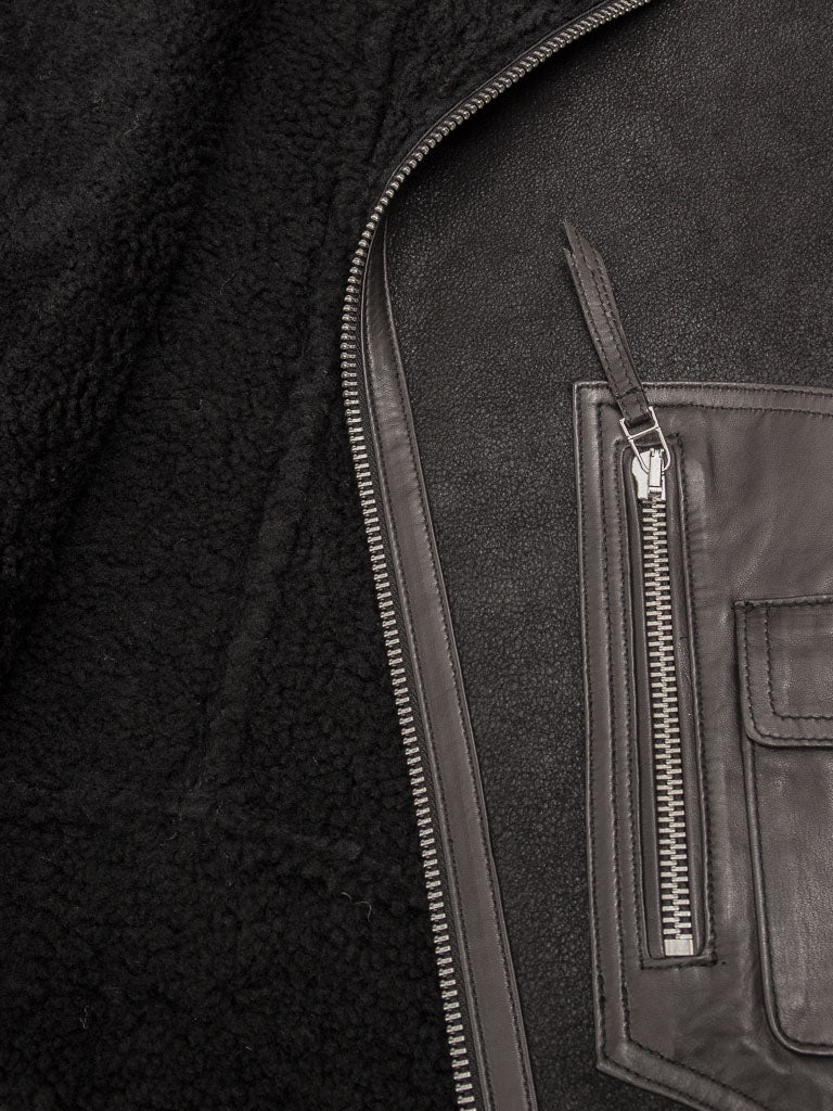 Premium Men Classic Fashion Leather Jacket with Fur Collar