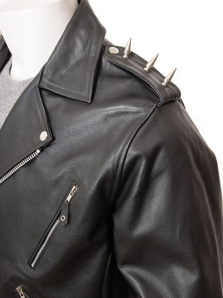 Black Fashion Men Biker Leather Jacket