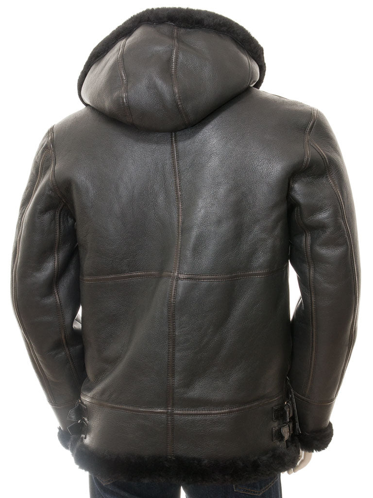 Premium Men Classic Fashion Leather Jacket with Fur Collar