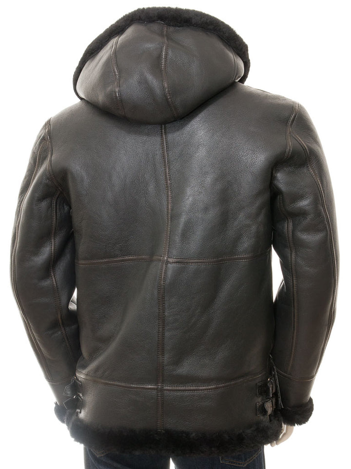 Premium Men Classic Fashion Leather Jacket with Fur Collar