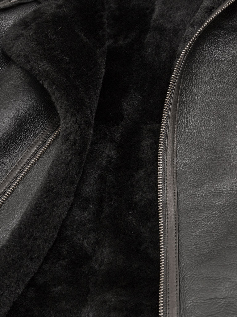 Premium Men Classic Fashion Leather Jacket with Fur Collar