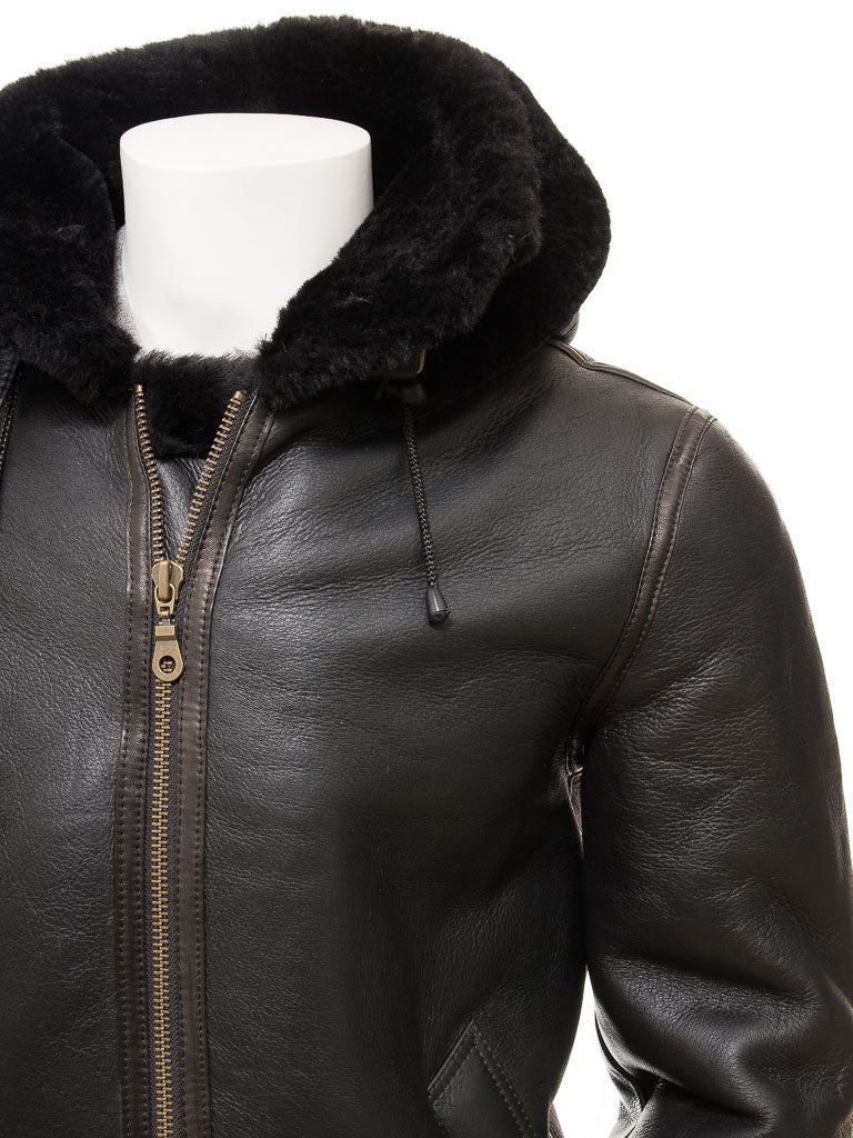 Premium Men Classic Fashion Leather Jacket with Fur Collar