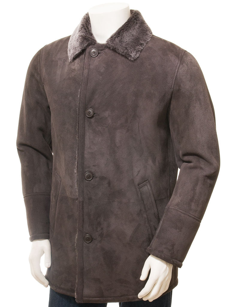 Premium Men Classic Fashion Leather Brown Coat