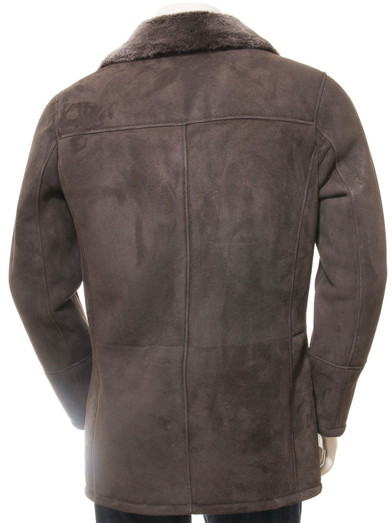 Premium Men Classic Fashion Leather Brown Coat