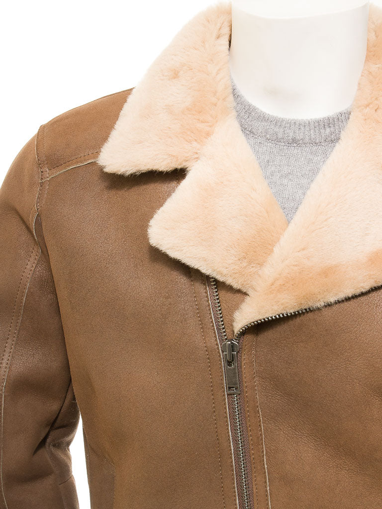 Premium Men Classic Fashion Leather Jacket with Fur Collar